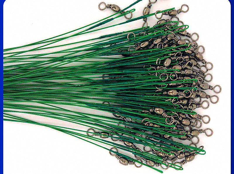Wire Leader with Swivel & Snap, 15–30 cm (6–12 in), 100 Pack – product photo