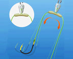 Pre-Tied Double Hook Snell Rigs, 8 cm (3.1 in), 6-Pack – product photo