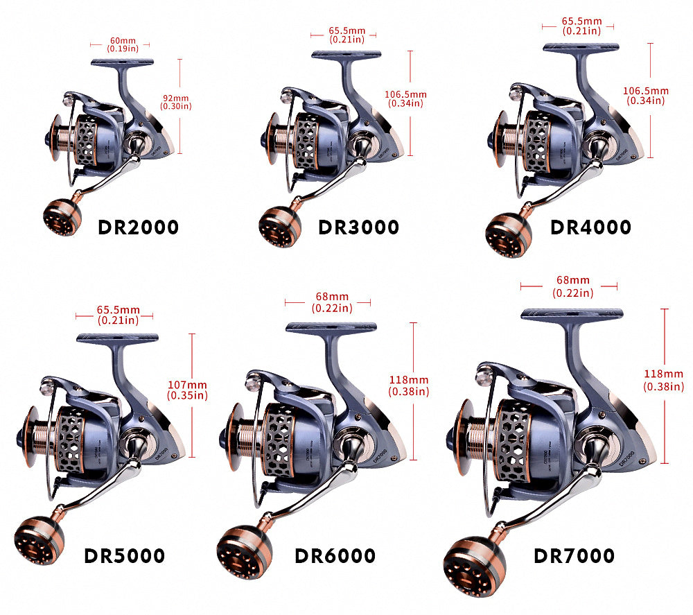 Aluminum Alloy Spinning Reel, Metal Spool, 2000-7000 – product photo