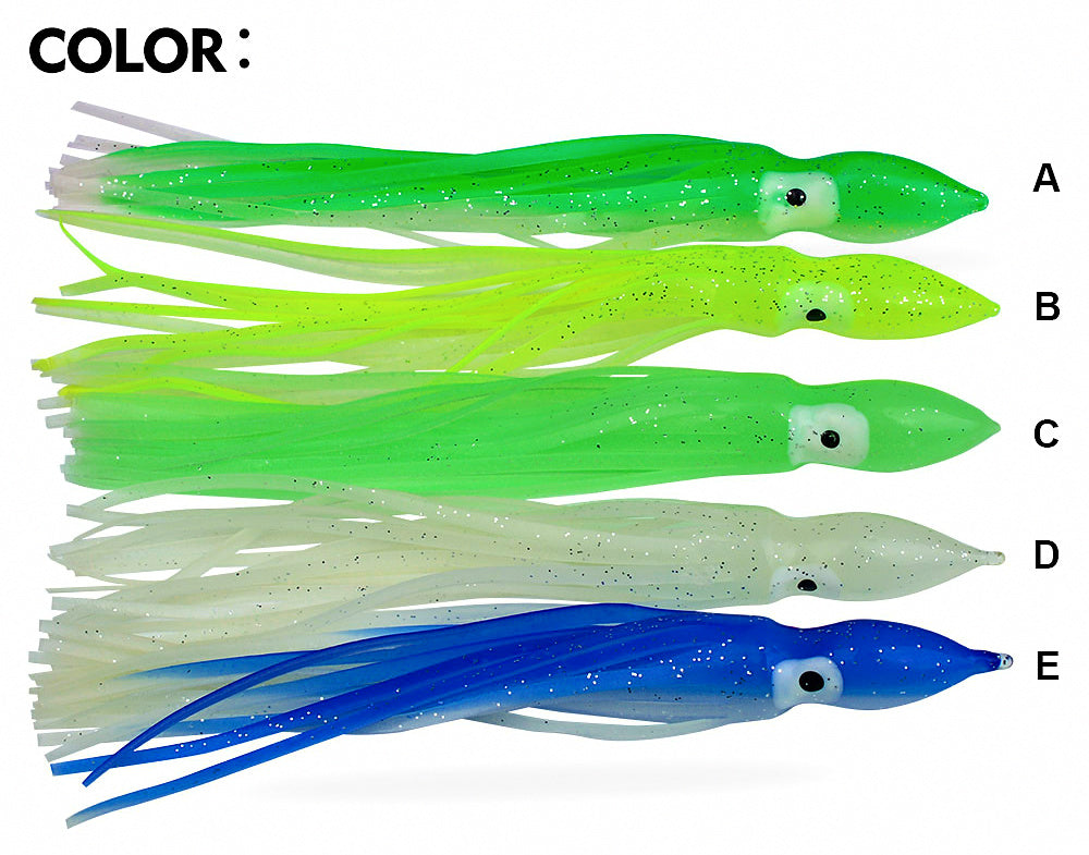 Glow Soft Octopus Squid Lure, 5-9 cm (2-3.5 in), Silicone – product photo