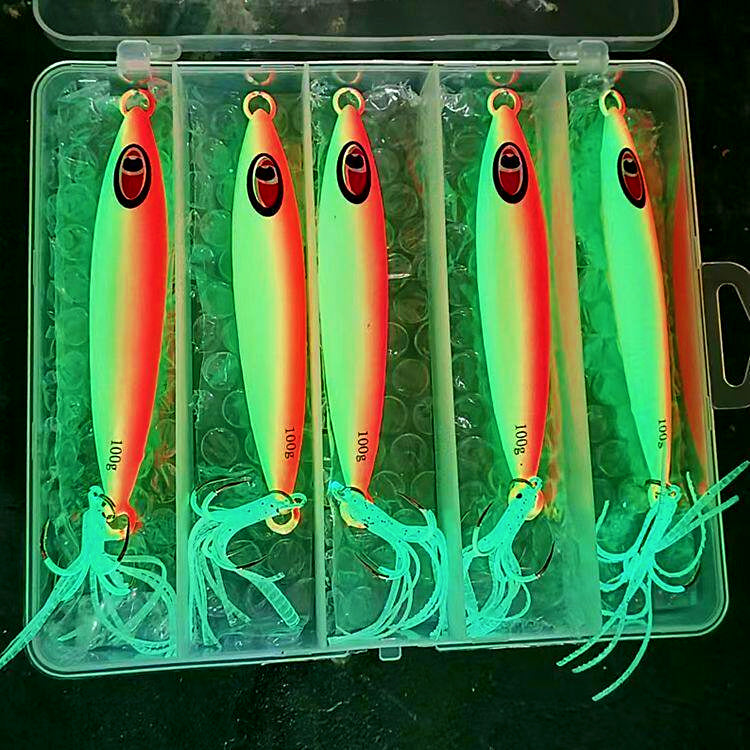 Full Glow Metal Jig with Hooks, 80–400 g (2.8–14.1 oz) – product photo