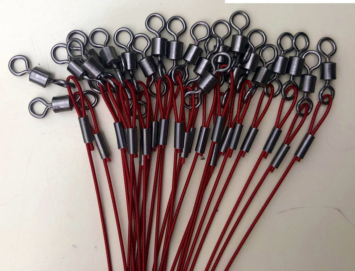 Steel Wire Bite Leader with Snap, 20/30/50 cm (7.9/11.8/19.7 in) – product photo