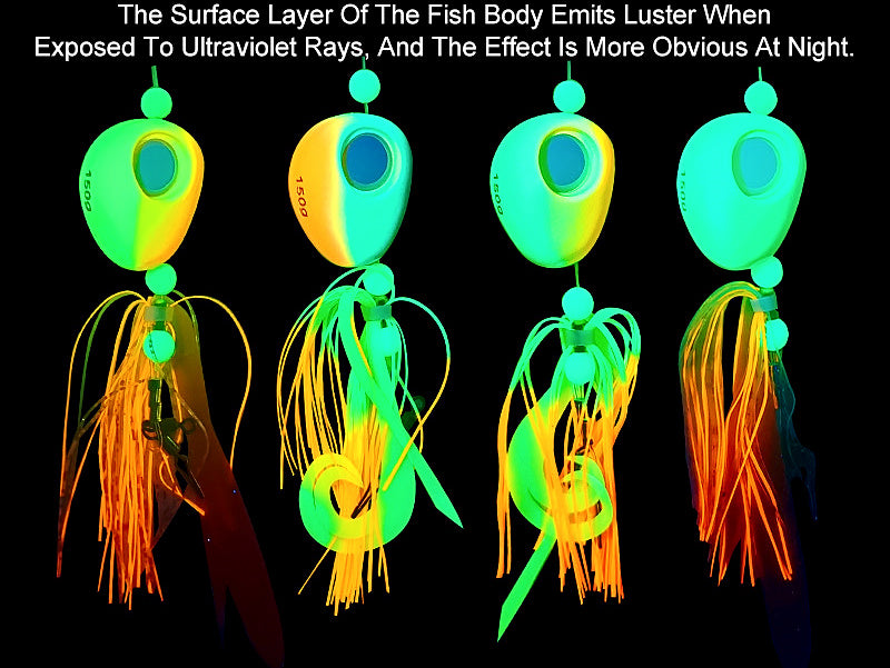UV Glow Slow Pitch Jig, 150–300 g (5.3–10.6 oz) – product photo