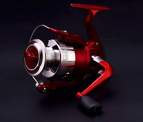 Red Spinning Reel with Plastic Spool, Sizes 1000–6000 – product photo