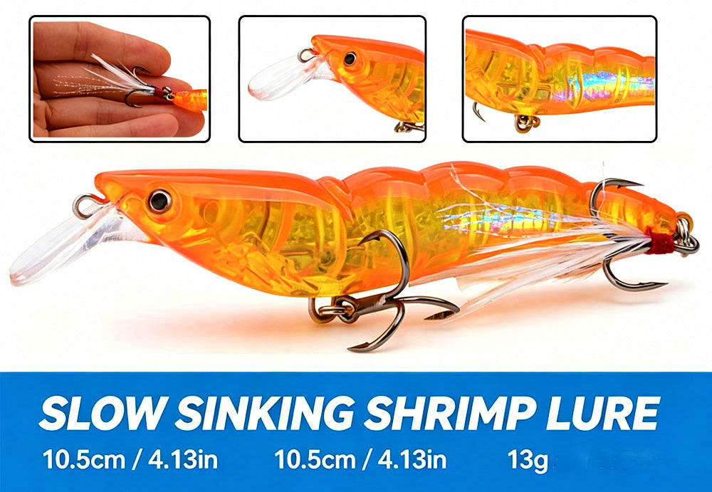 Sinking Minnow Lure, Feathered Hook, 10.5 cm 13 g (0.46 oz) – product photo