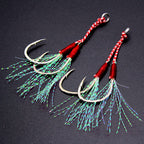 Dressed Jig Hooks, Single or Double, Silver or Black – product photo