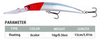 Floating Long Lip Minnow, 15 cm (5.9 in) 16 g (0.56 oz) – product photo