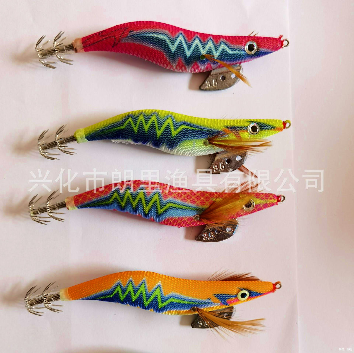 Glow Wood Shrimp Squid Jig, Sizes 2.5#–4.0# – product photo