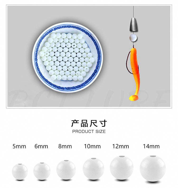 3D Fish-Eye & Glow Bead Stops for Texas Rig, 5–14 mm – product photo