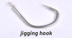Barbed Long Shank Saltwater Hooks, Sizes 1/0–4/0 – product photo