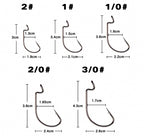 Black Nickel Offset Worm Hooks, Assorted Kit or Single Size – product photo