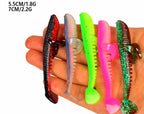Floating T-Tail Soft Bait with Jig Head Hook, 5.5 & 7 cm – product photo