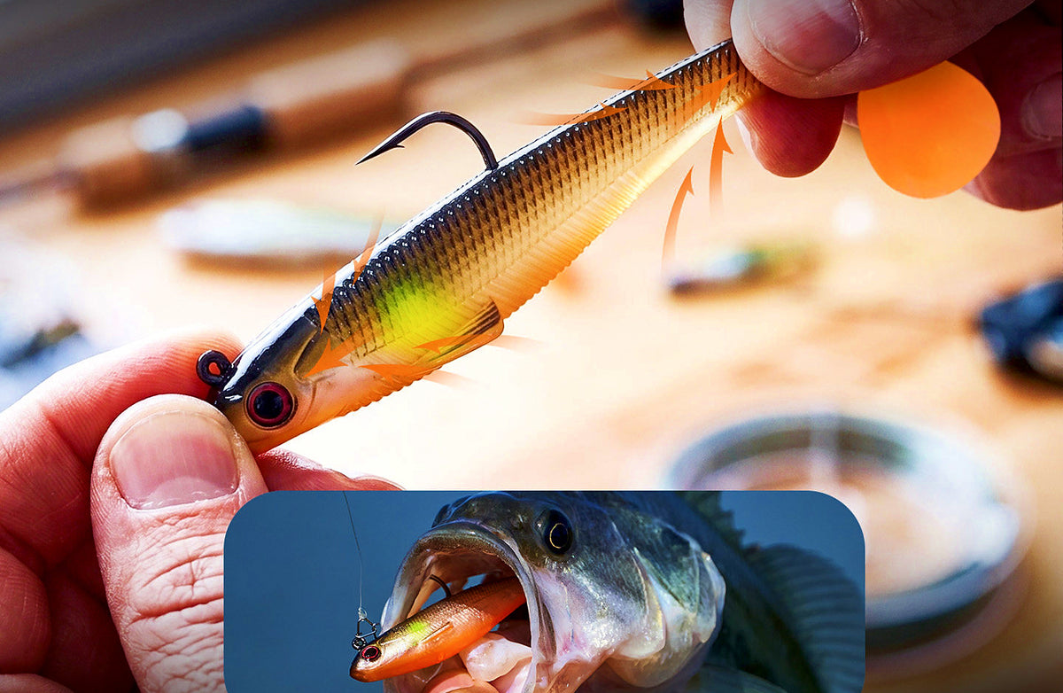 Lead-Weighted T-Tail Swimbait, 6-Pack, 4.5–55 g (0.16–1.94 oz) – product photo