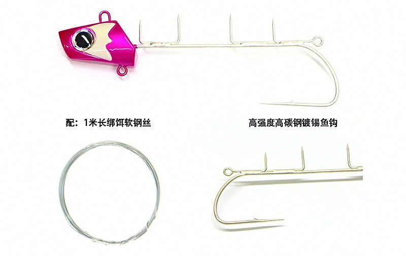 Glow Lead Head Single Hook, 56–188 g (2.0–6.6 oz) – product photo