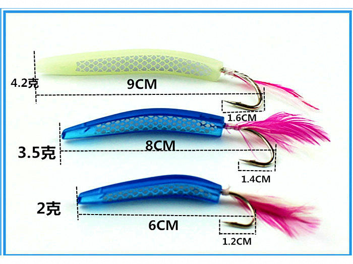 Surface Trolling Lure, Skirted Squid Style, 6-9 cm (2.4-3.5 in) – product photo