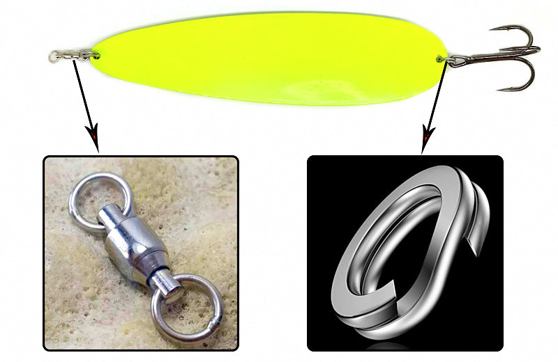 Stainless Steel Spoon Lure, 8 in & 9 in, Trolling/Slow Pull – product photo
