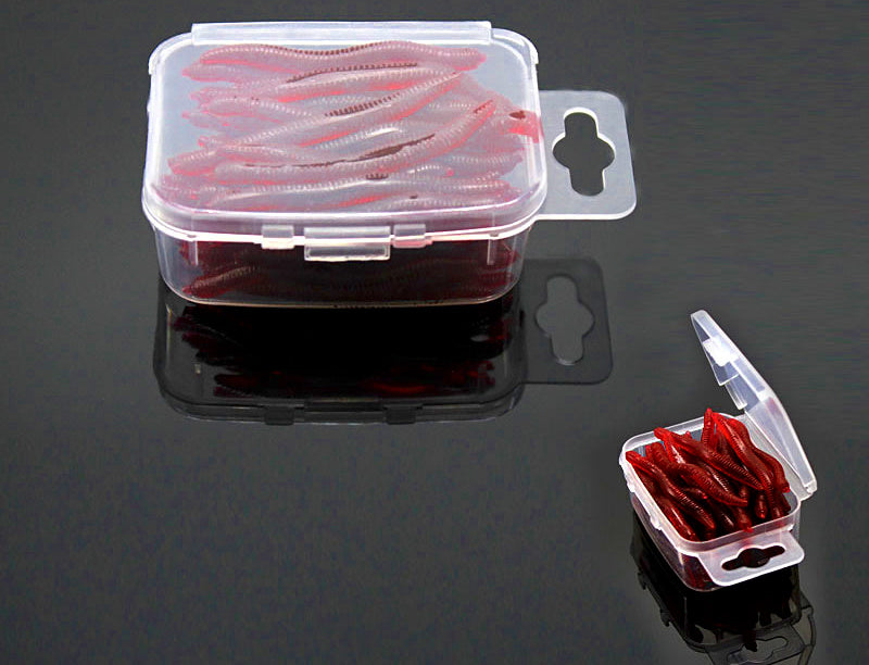 Soft Bait Worm Assortment, 50 Piece Box – product photo