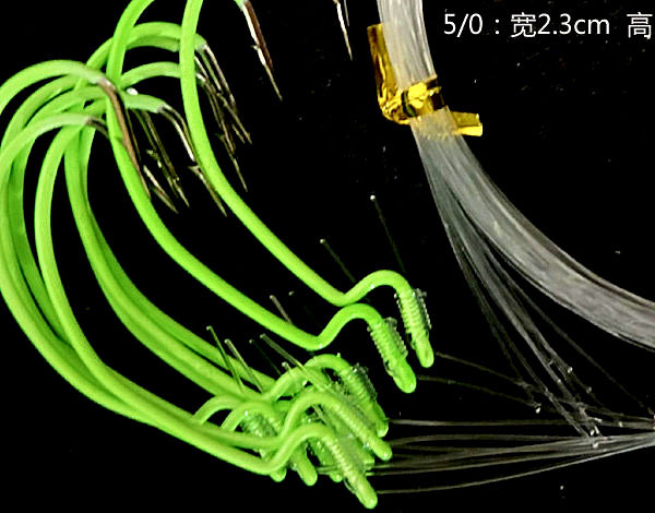 Glow Crank Hooks with Line, 30-Pack, Sizes 2/0–5/0 – product photo