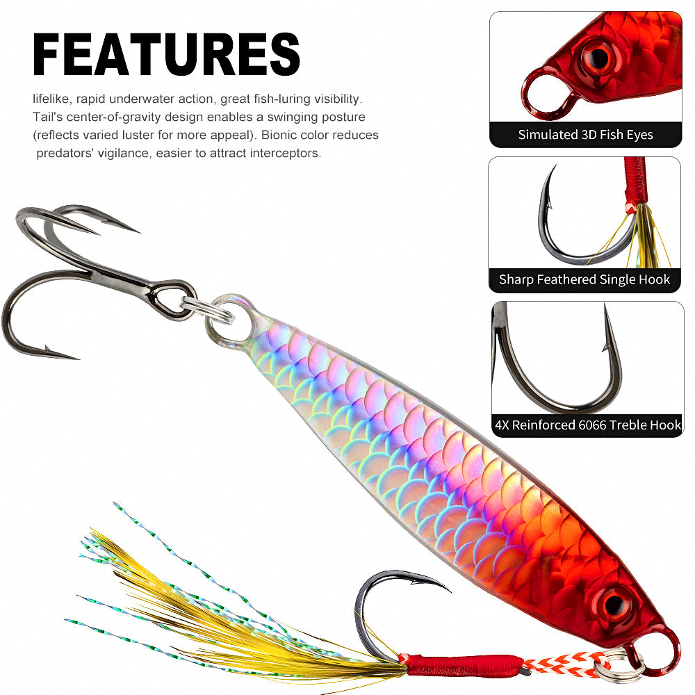 Metal Casting Jig, Fish-Scale Pattern, 10–30 g (0.35–1.06 oz) – product photo