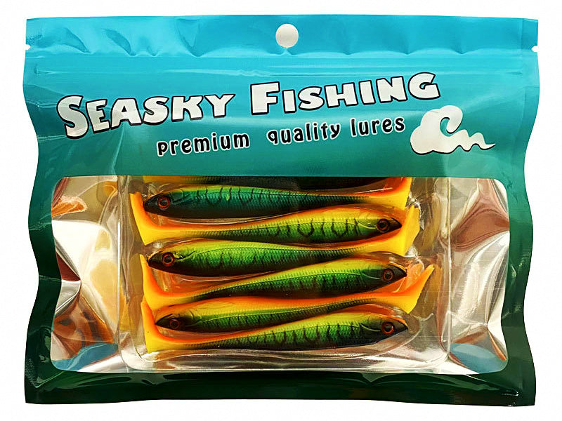 Paddle Tail Swimbait Soft Lure, 7 cm or 10 cm, 7-Pack – product photo
