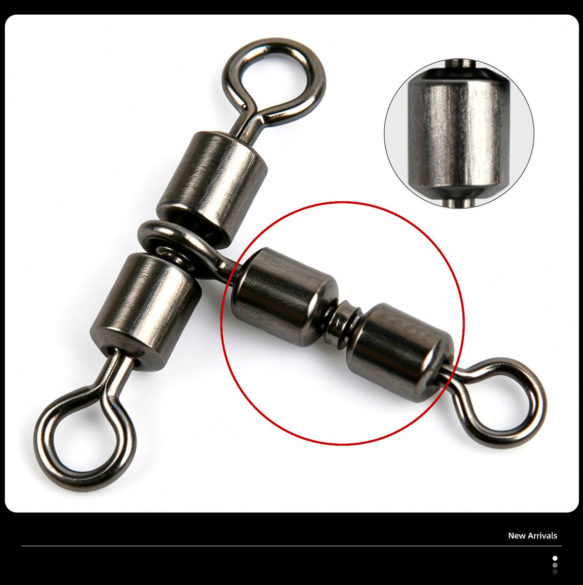 3-Way Swivel Figure-8 Ring Connector, 20-Pack – product photo