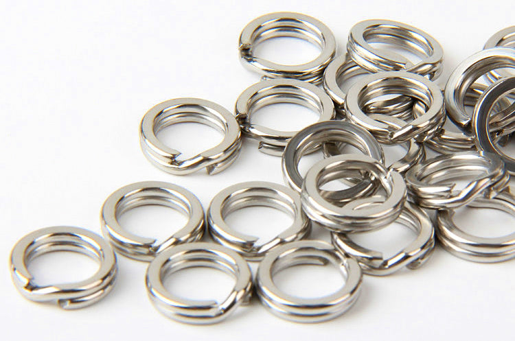 Stainless Steel Flat Split Rings, Sizes #5–#12 – product photo