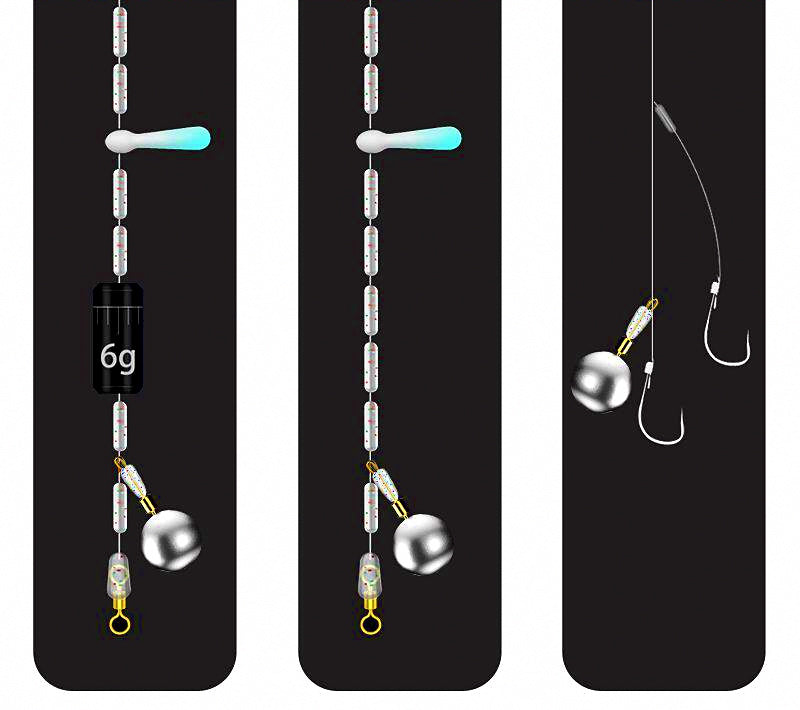 Quick-Attach Sliding Sinkers, 0.09–0.49 oz (2.5–14 g) – product photo