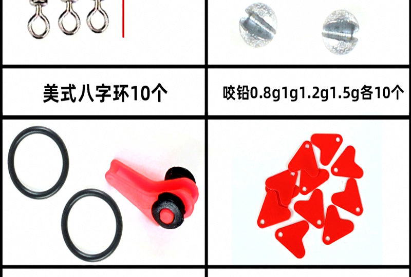 188-Piece Fishing Terminal Tackle Kit, Swivels & Sinkers – product photo