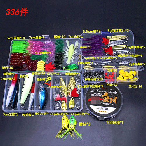 Assorted Fishing Lure Kit, Soft & Hard Baits, 11–370 Pc – product photo