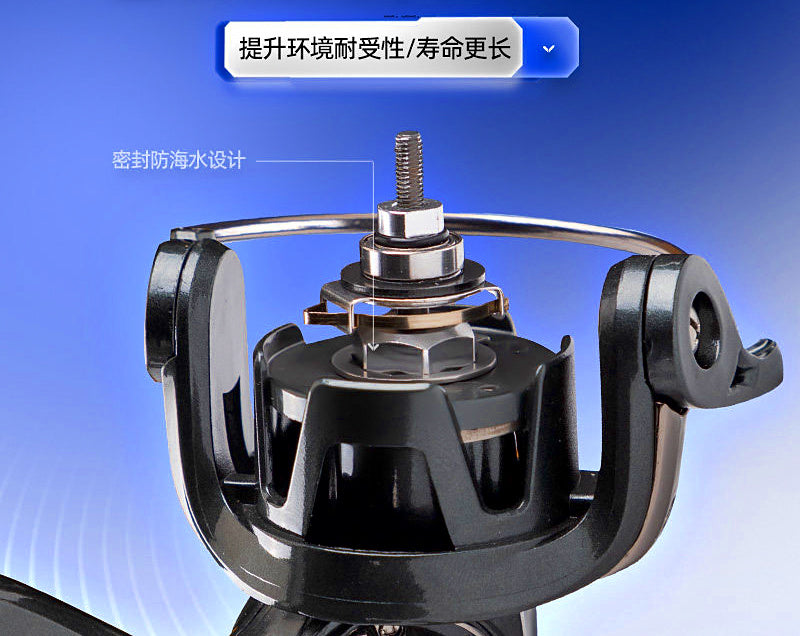 Carbon Frame Spinning Reel, Metal Spool, Sizes 800–4000 – product photo