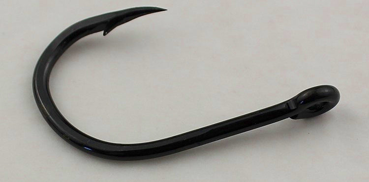 4X Heavy Black Tube-Eye Saltwater Hooks, Sizes 16–28 – product photo