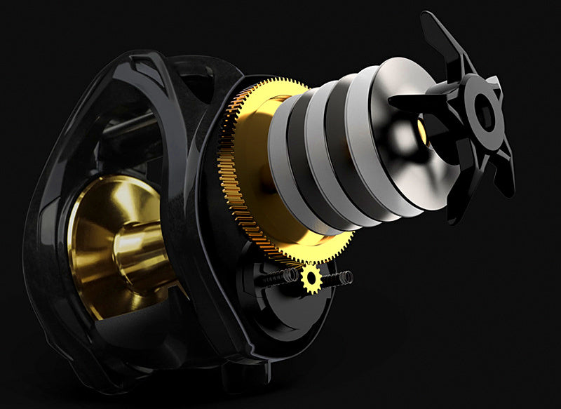 Round Baitcasting Reel for Slow Pitch Jigging, Left or Right Hand – product photo