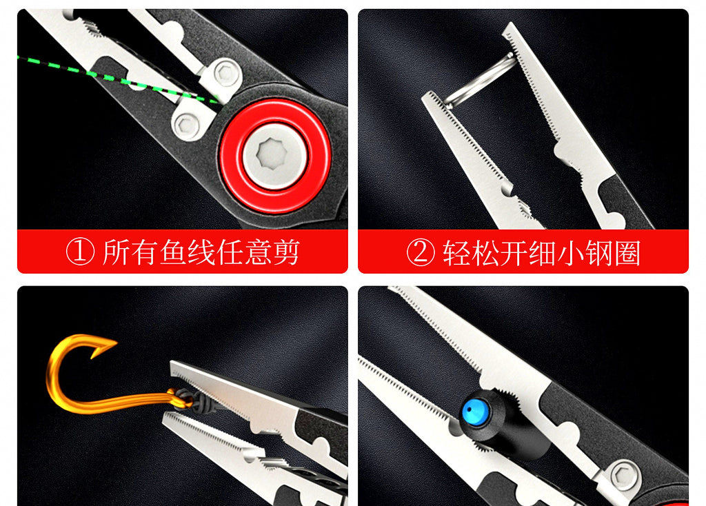 Long-Nose Fishing Pliers & Fish Gripper with Scale – product photo