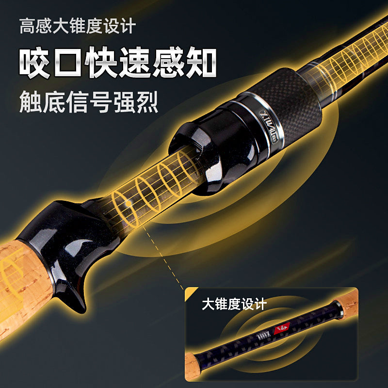 Carbon Worm Rod, Extra Fast, 2-Piece, 1.98–2.4 m (6.5–7.9 ft) – product photo