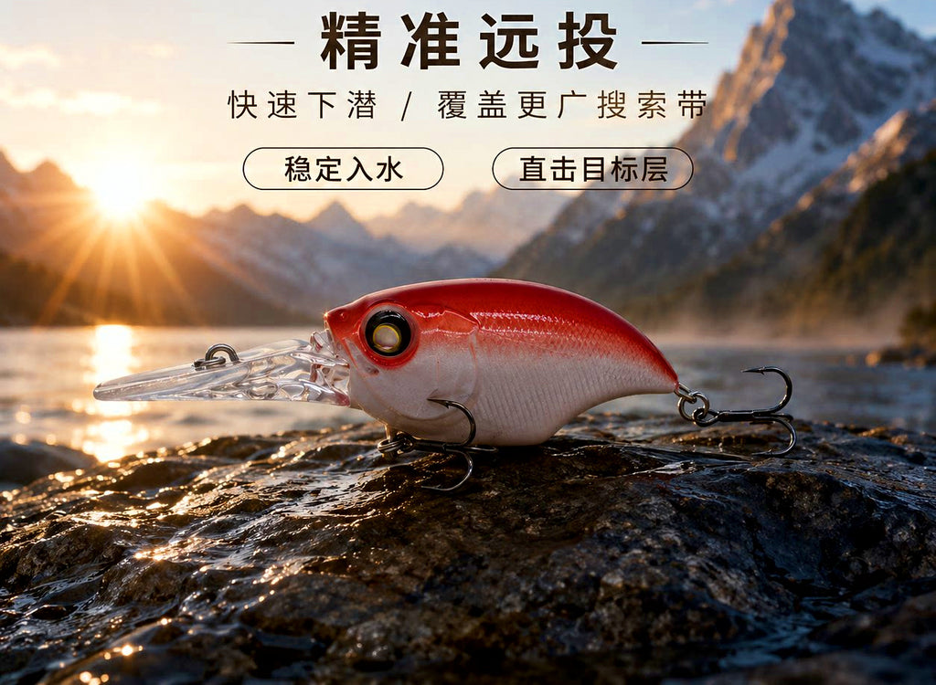 Floating Long-Lip Chubby Crankbait Hard Lure – product photo