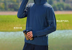 Men's Hooded UPF 50+ Fishing Sun Shirt Jacket, Zip-Up – product photo