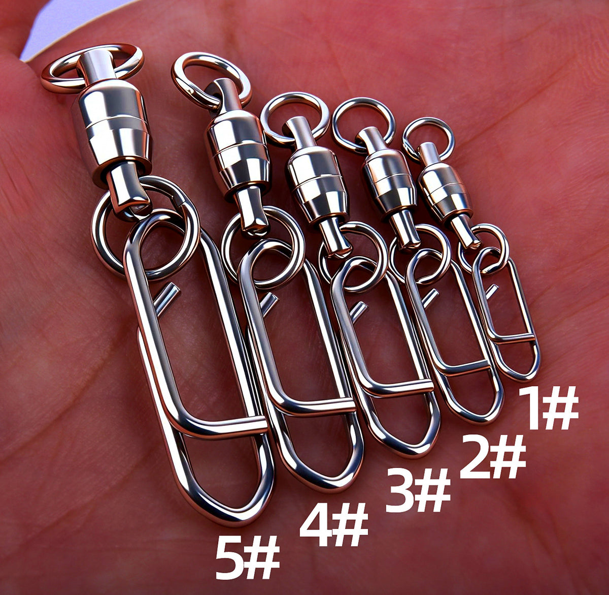Ball Bearing Quick-Change Snap, Stainless Steel, #1–#5 – product photo