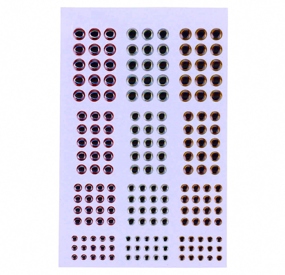 3D Fish Eye Stickers for DIY Lures, 183 pcs, 3–6 mm – product photo