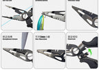 Stainless Steel Fishing Pliers, Split Ring & PE Line Cutter – product photo