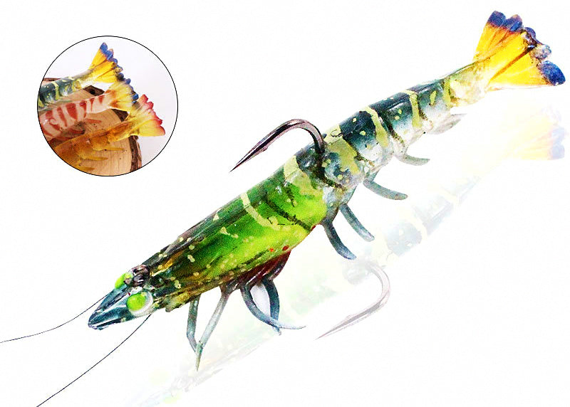 Weighted Jointed Shrimp Soft Bait, 8–12 cm (3.1–4.7 in) – product photo