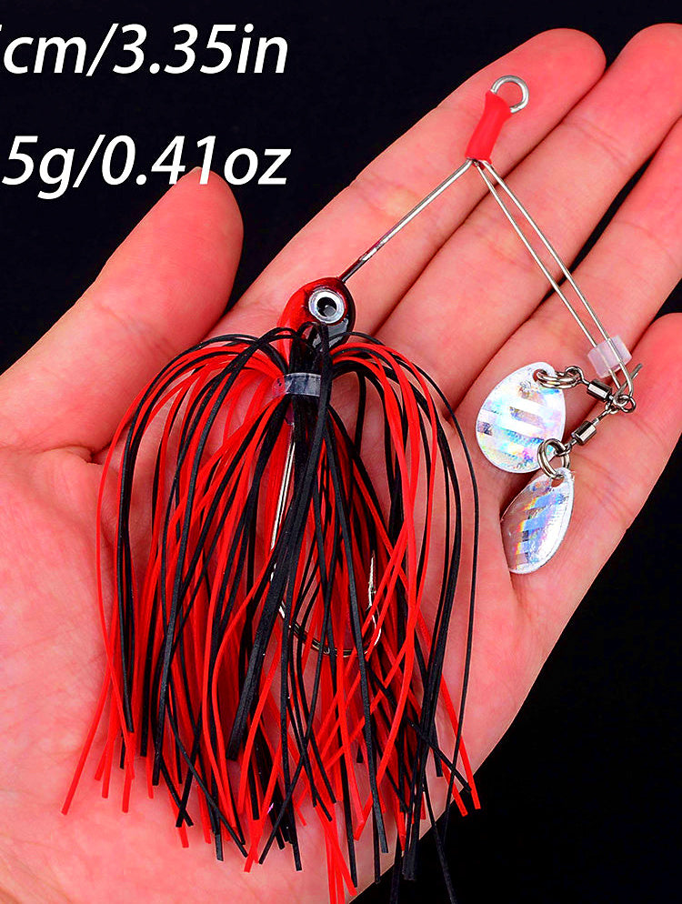 Willow Leaf Sequin Lure with Silicone Skirt, Lead Head – product photo