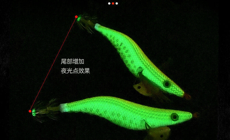 Luminous Wooden Shrimp Lure with Hook, No. 2.5–3.5 – product photo