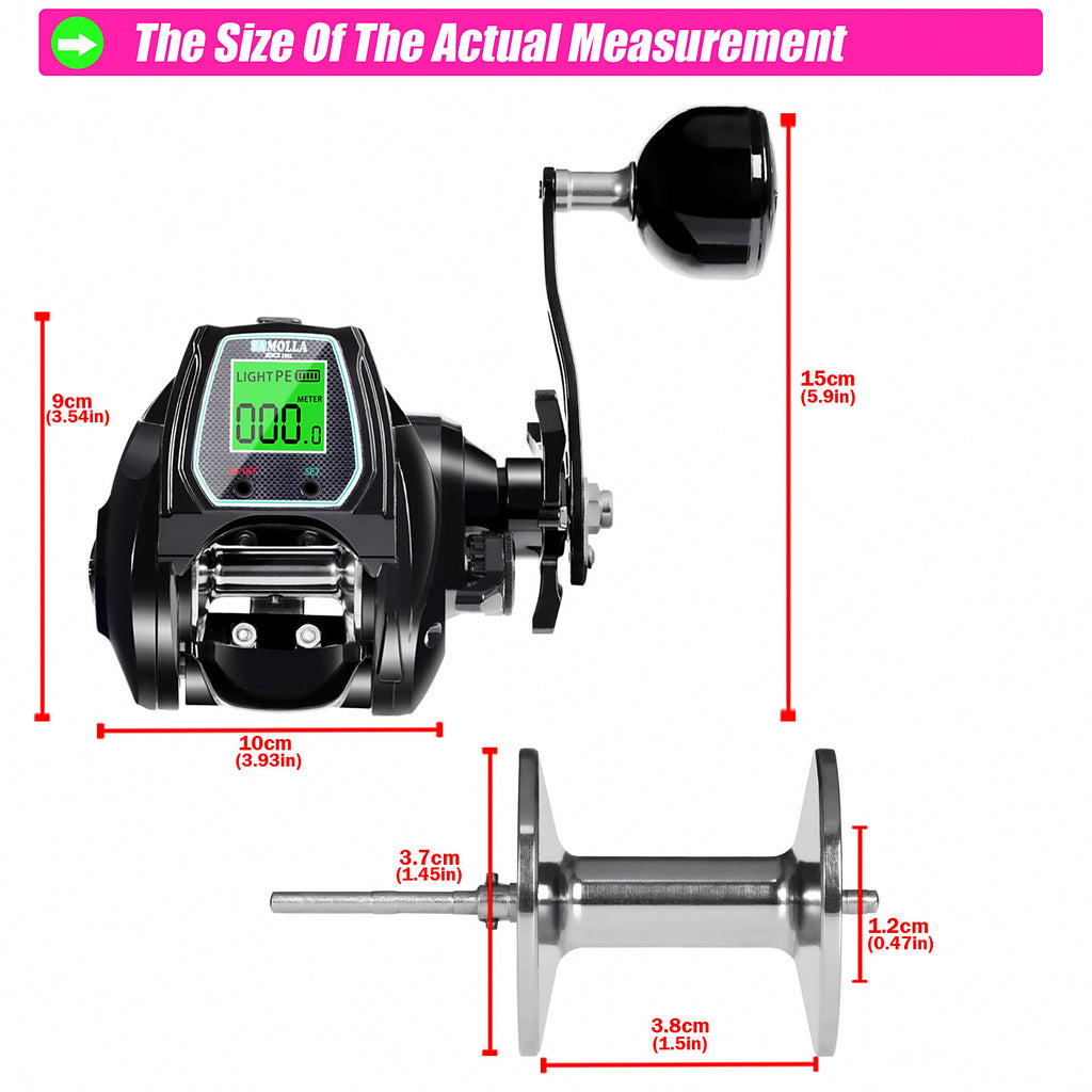 Wide Body Digital Baitcasting Reel, Left or Right Hand – product photo