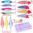 Fish Scale Metal Jig & Spoon Lure Kit, 12-Piece Set – product photo