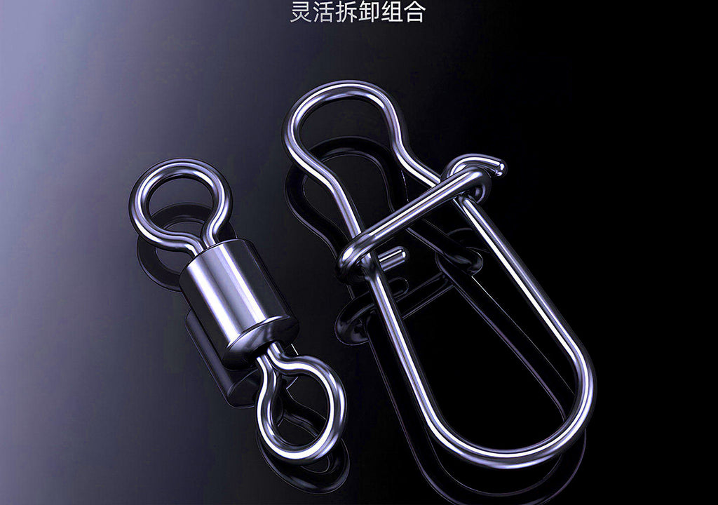 Stainless Steel Snap Swivel, Figure-8 Fast Snap, Sizes 14–3/0 – product photo
