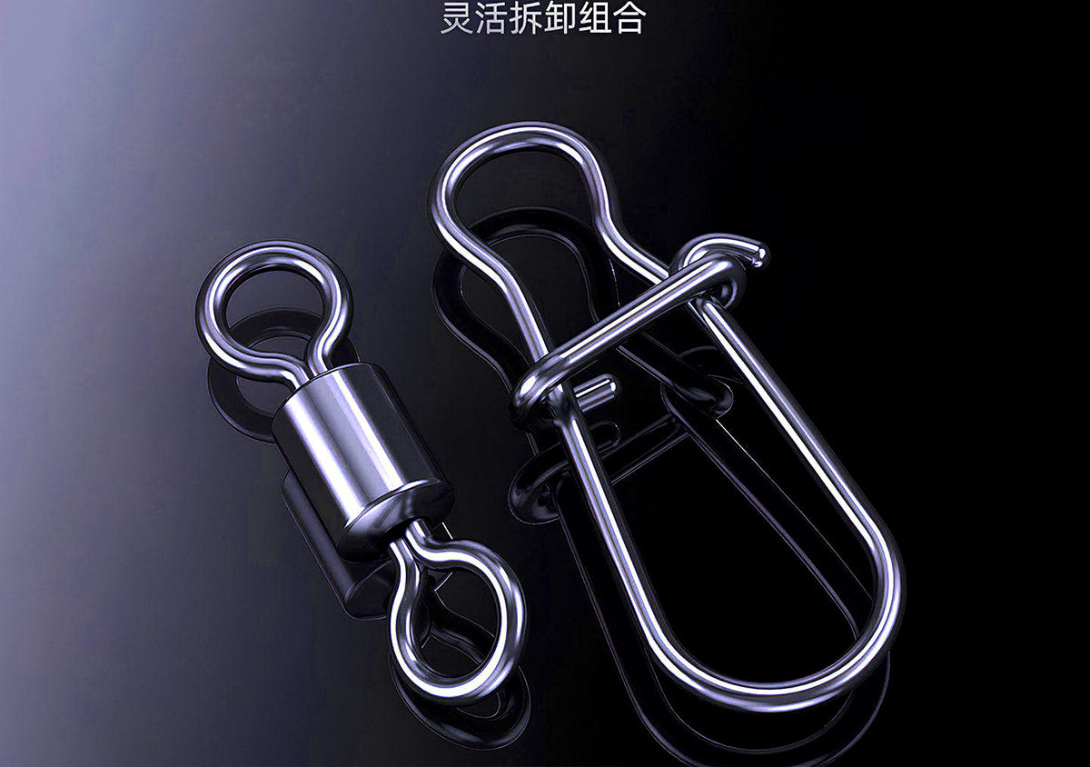 Stainless Steel Snap Swivel, Figure-8 Fast Snap, Sizes 14–3/0 – product photo