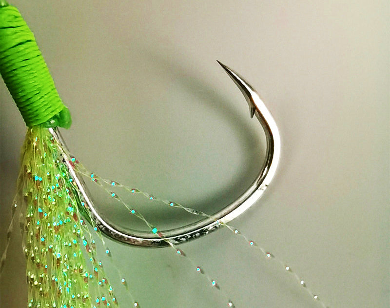 Glow Slow Pitch Double Assist Hook Set, Barbed, 1/0–3/0 – product photo