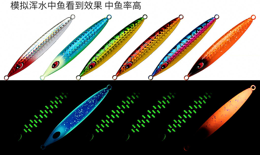 Deep Sea Glow UV Metal Jig, 250–600 g (8.8–21.2 oz) – product photo