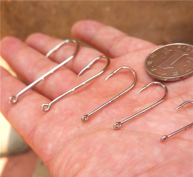 Barbed Saltwater Fishing Hooks, Sizes 1–11, Bulk Pack – product photo