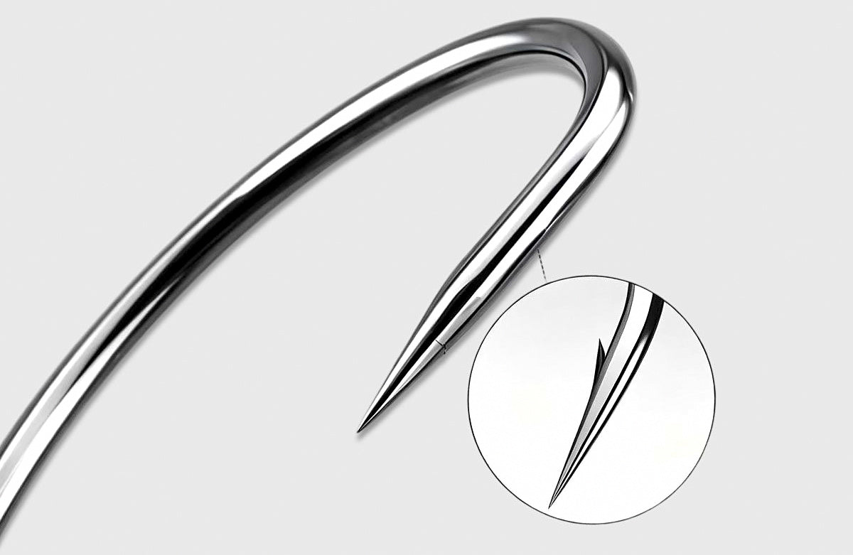 Barbed Soft Worm Hook, Reinforced 3X, Sizes #3 to 3/0 – product photo